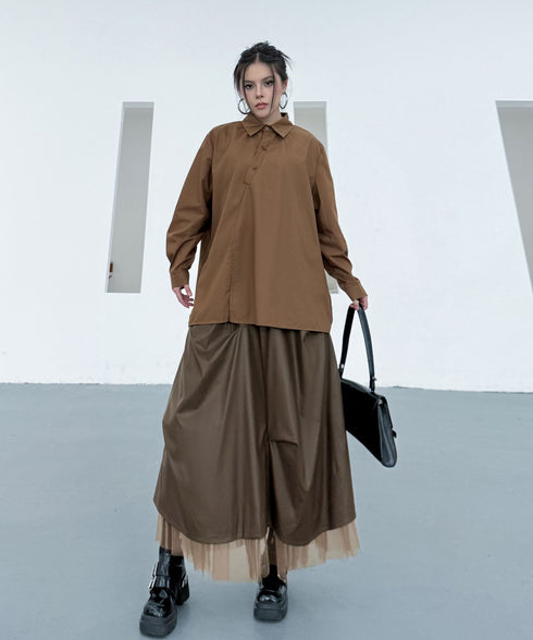 Layered Balloon Mesh Skirt