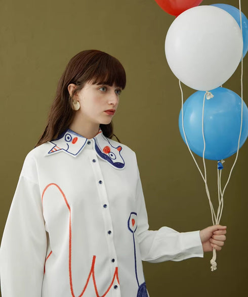 Doodle Collar Blouse