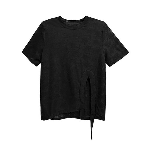Loop Cut Lace T-shirt