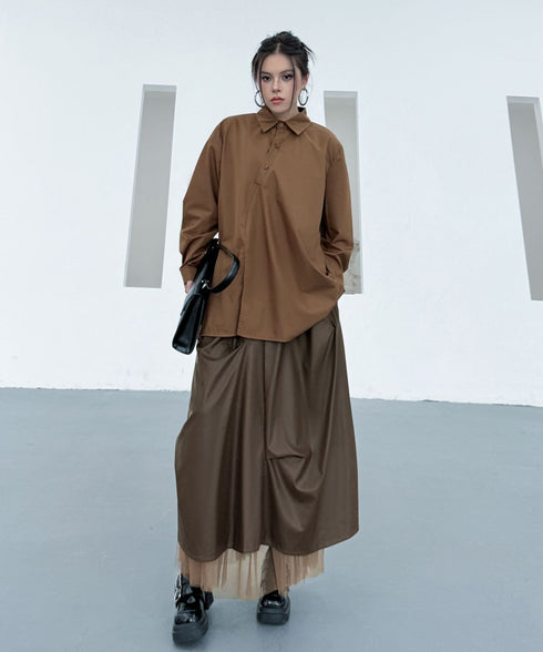 Layered Balloon Mesh Skirt