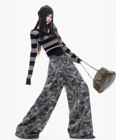 Shadow Camo Wide Pants