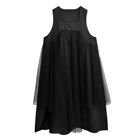 Layered Mesh Flare Dress