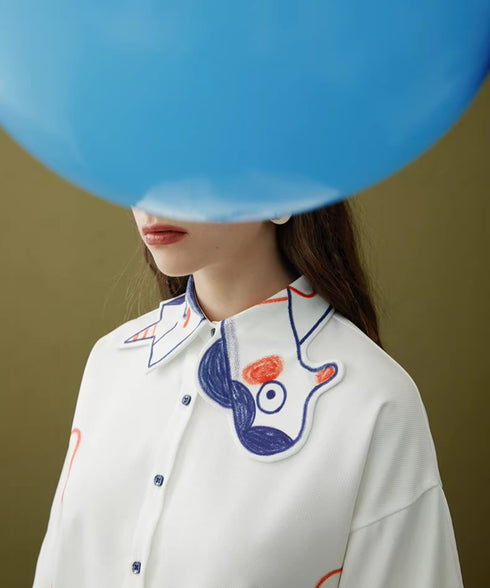 Doodle Collar Blouse