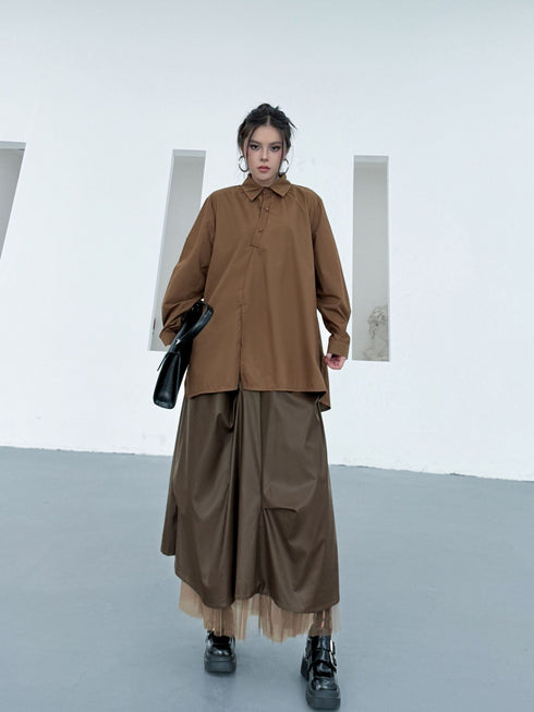 Glitter Knit Vest&Minimal Layered Shirt Series