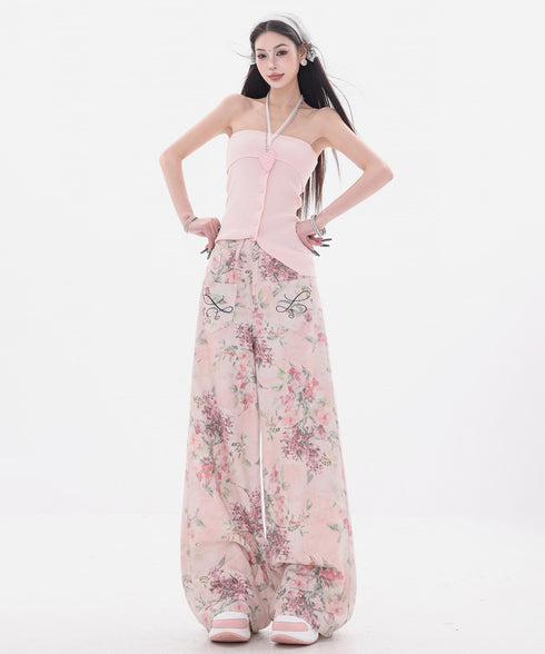 Frayed Contrast Knit Top