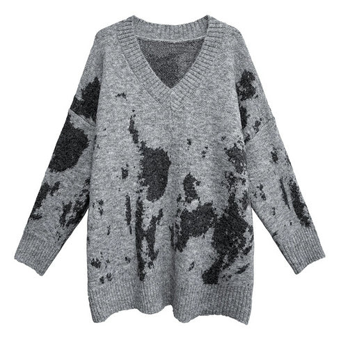Abstract Dye Oversized Knit Top