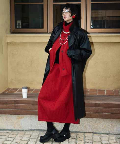 Quilted Volume Vest& Skirt Co-ord