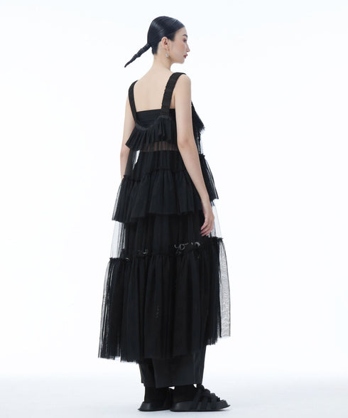 Tulle Tiered Camisole Layer Top