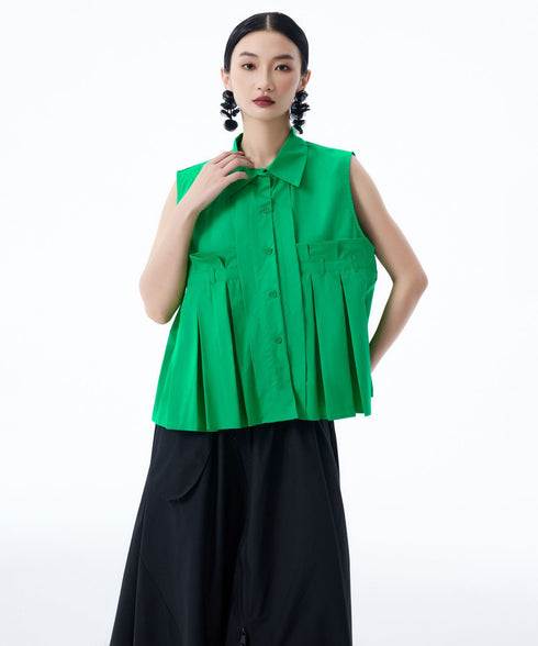 Nivelle Pleat Blouse