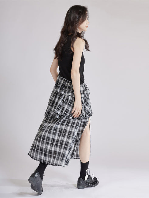 Frill Layered Combination Dress