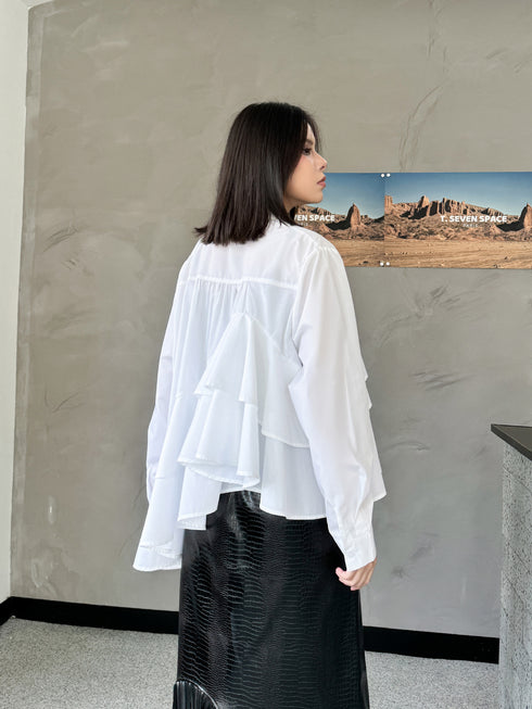 Cascade Layer Frill Blouse
