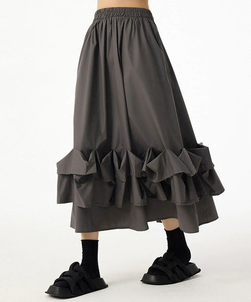 Frill Curve Skirt