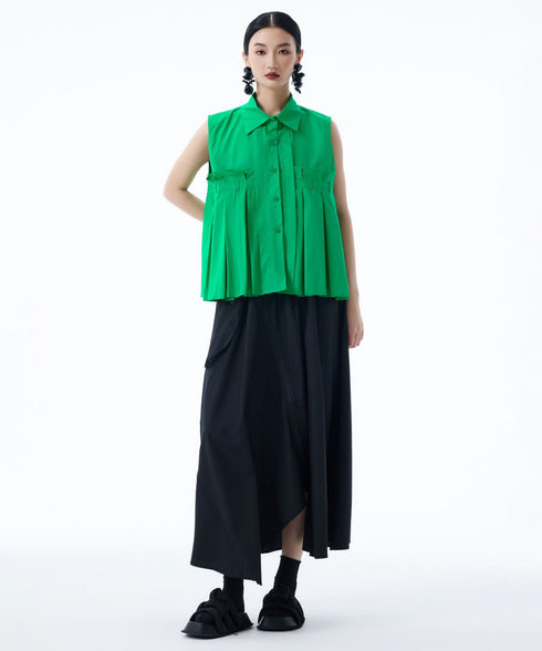 Nivelle Pleat Blouse
