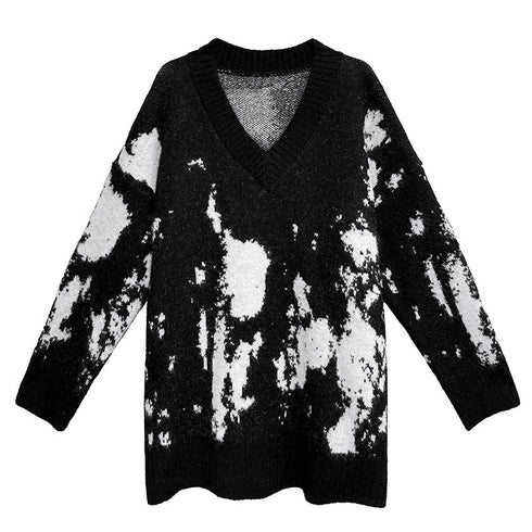 Abstract Dye Oversized Knit Top