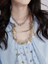 Beaded Collar Flare Blouse