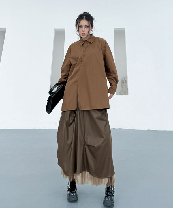 Layered Balloon Mesh Skirt