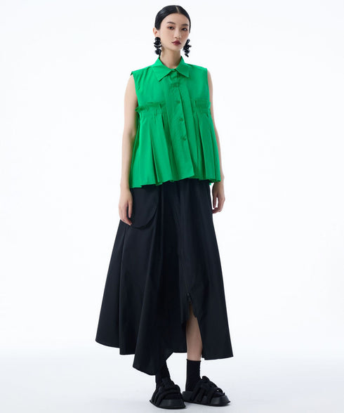 Nivelle Pleat Blouse