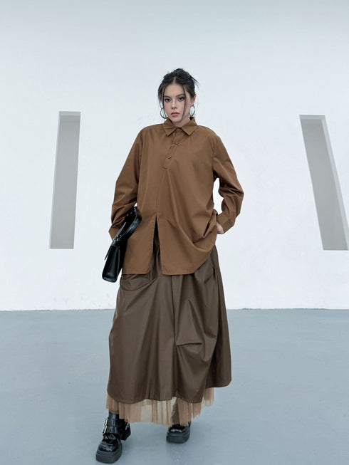 Glitter Knit Vest&Minimal Layered Shirt Series