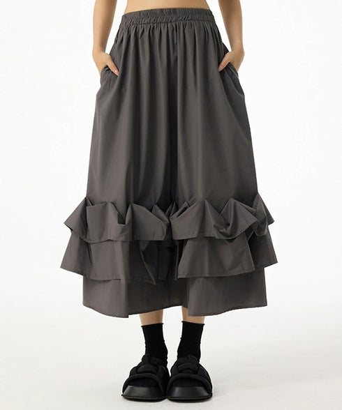 Frill Curve Skirt