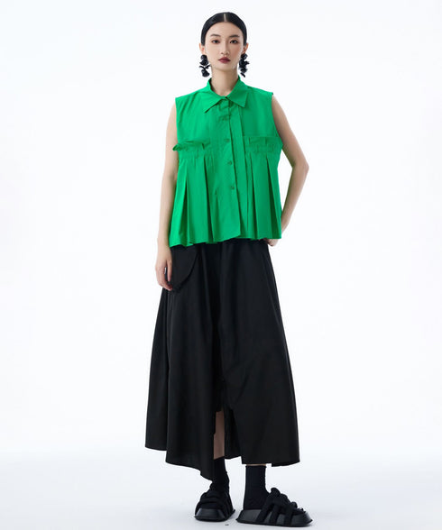 Nivelle Pleat Blouse