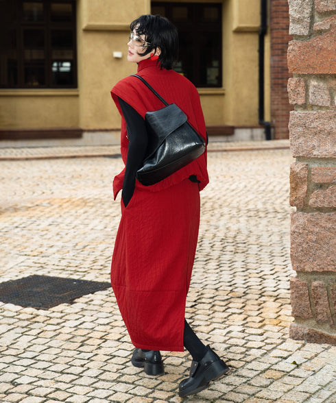 Quilted Volume Vest& Skirt Co-ord