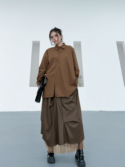 Glitter Knit Vest&Minimal Layered Shirt Series