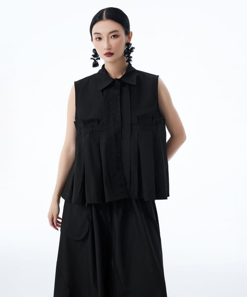 Nivelle Pleat Blouse