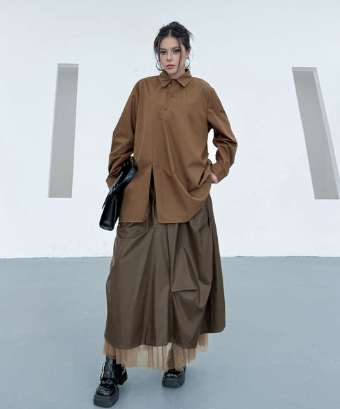 Layered Balloon Mesh Skirt