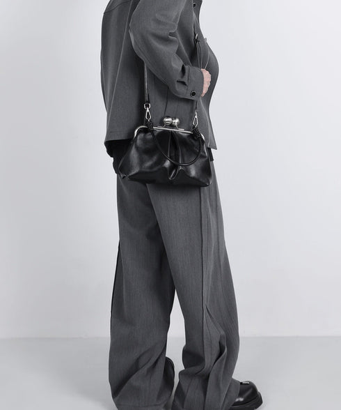 Metal Clasp Soft Bag
