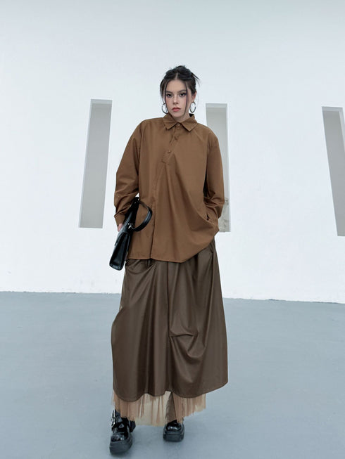 Glitter Knit Vest&Minimal Layered Shirt Series