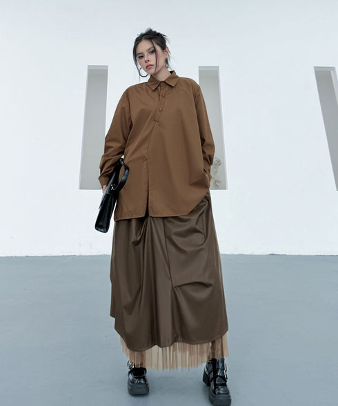 Layered Balloon Mesh Skirt