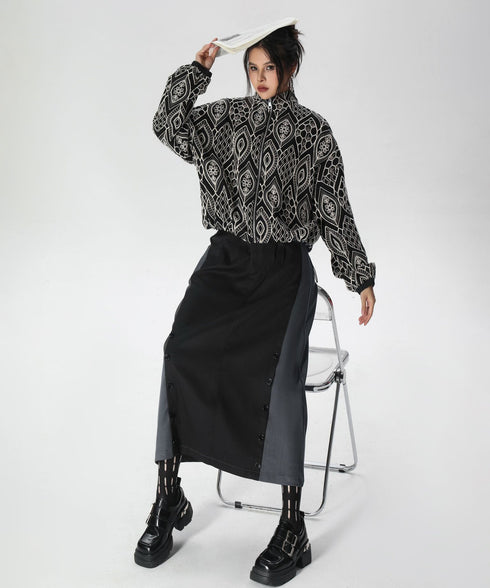 Ornate Pattern Zip Jacket