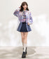 Mosaic Veil Toggle Blouse