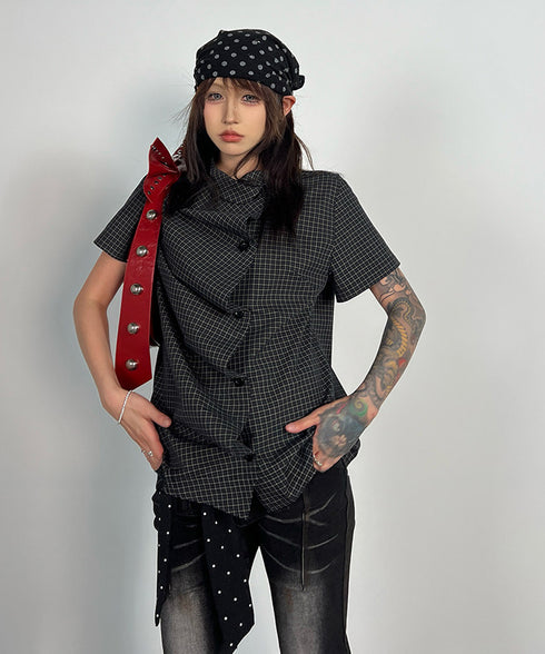 Grid Fold Blouse