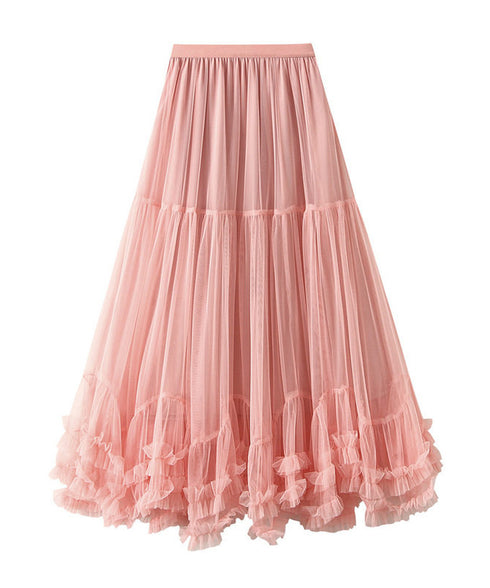 Volume Tiered Tulle Maxi Skirt