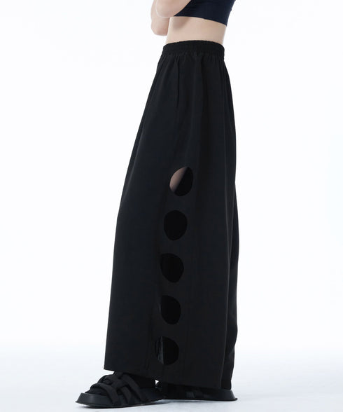 Dot Slit Wide Pants