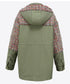 Hooded Tweed Panel Coat