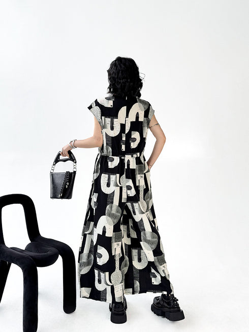 Alphabet Print Jumpsuit