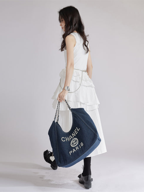 Frill Layered Combination Dress