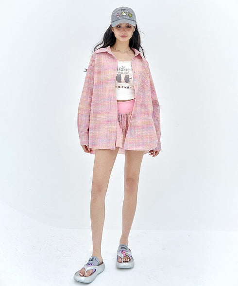Candy Check Shirt&Skirt Co-ord