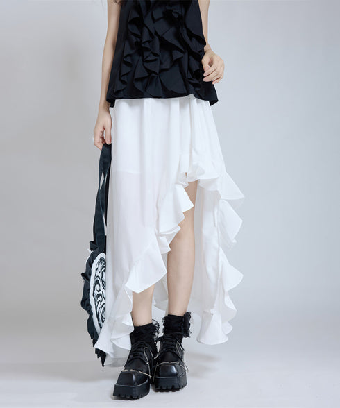 Wave Hem Skirt