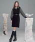 Check Layer Knit Dress