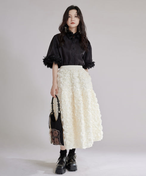 Flower Sleeve Blouse