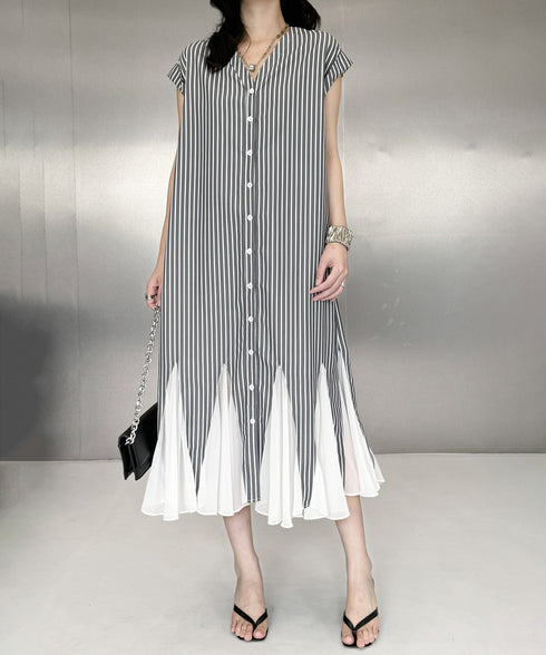 Stripe Veil Dress