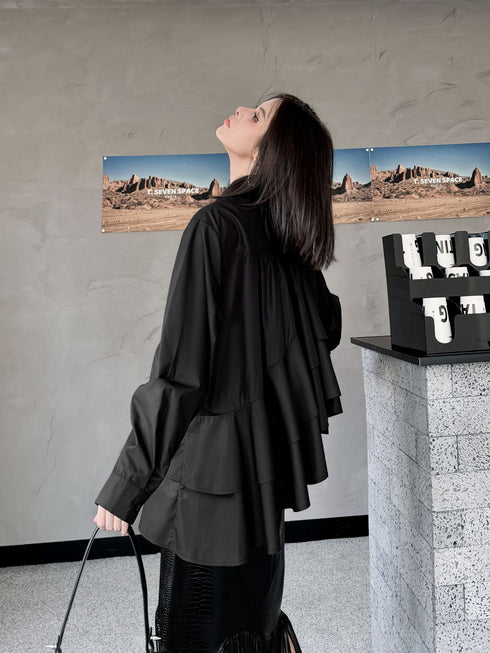 Cascade Layer Frill Blouse