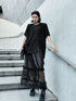 Noir Mesh Layered Skirt