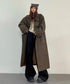 Herringbone Toggle Long Coat