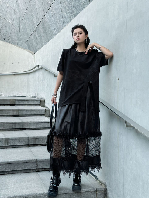 Loop Cut Lace T-shirt