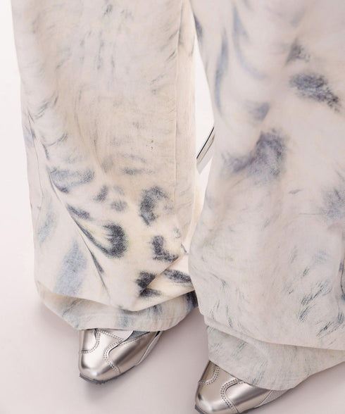 Frayed Contrast Knit Top