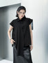 Drape Front Cap Sleeve Blouse